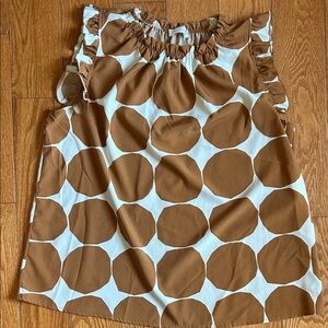 Ces Femme A-Line Skirt with Brown Polka Dots
